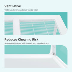Niteangel Stacker Series Hamster Cage - Stackable & Large Glass Enclosure for Hamster Gerbils Mice Lemming Degus or Other Small-Sized Pets