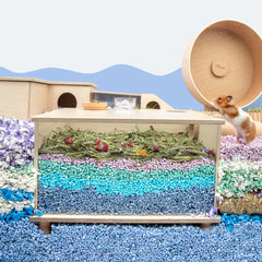 Niteangel Hamster-Papierpellets-Einstreu, 850 g, kleine Aninam-Einstreu für syrische Zwerghamster, Rennmäuse, Mäuse, Mäuse, Lemming, Degus oder andere kleine Haustiere