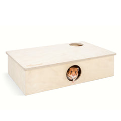 Niteangel Large Wooden Multi-Chamber Hideout for Dwarf and Syrian Hamsters
