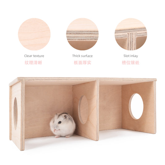 Niteangel Hamster Secret Peep Shed 2-Kammer-Versteck und Tunnel-Erkundungsspielzeug
