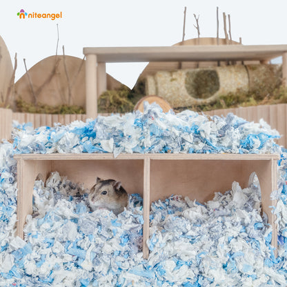 Niteangel Hamster Secret Peep Shed 2-Kammer-Versteck und Tunnel-Erkundungsspielzeug