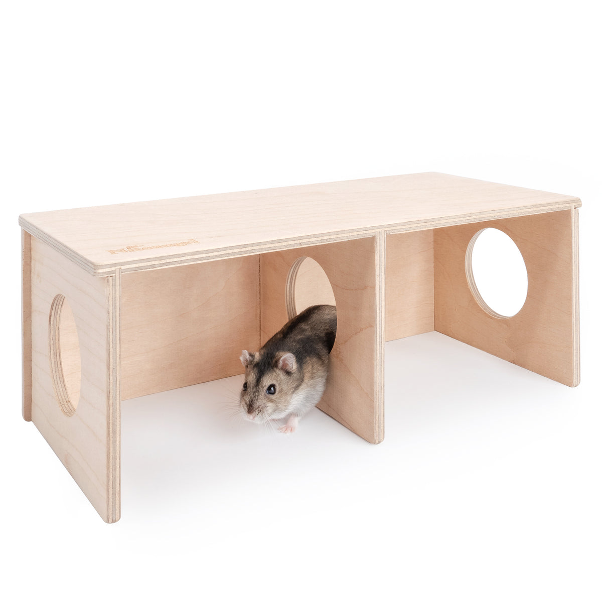 Niteangel Hamster Secret Peep Shed Cachette et jouets d'exploration de tunnel à 2 chambres