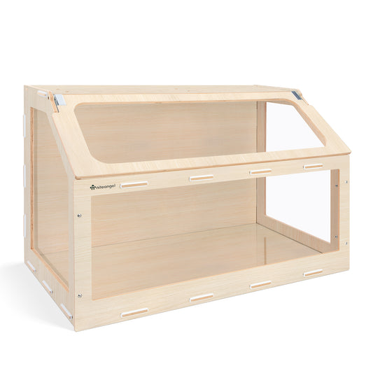 Niteangel Vista Cage pour hamster avec porte à ouverture oblique – Cage en MDF tremble pour petits animaux pour hamsters syriens, dégus ou autres animaux de taille similaire