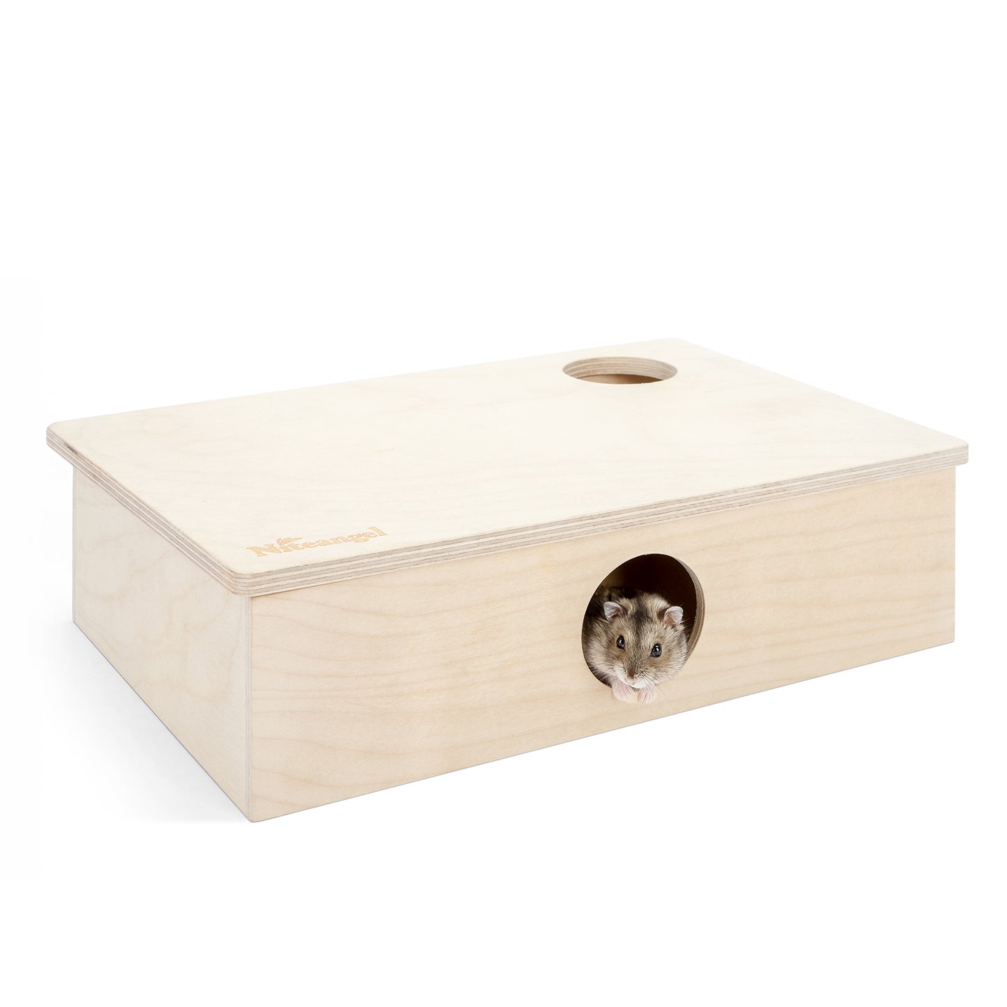 Niteangel Large Wooden Multi-Chamber Hideout for Dwarf and Syrian Hamsters
