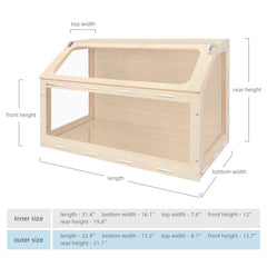 Niteangel Vista Hamster Cage W/Oblique Opening Cage Door - MDF Aspen Small Animal Cage for Syrian Hamsters Degus or Other Similar-Sized Pets