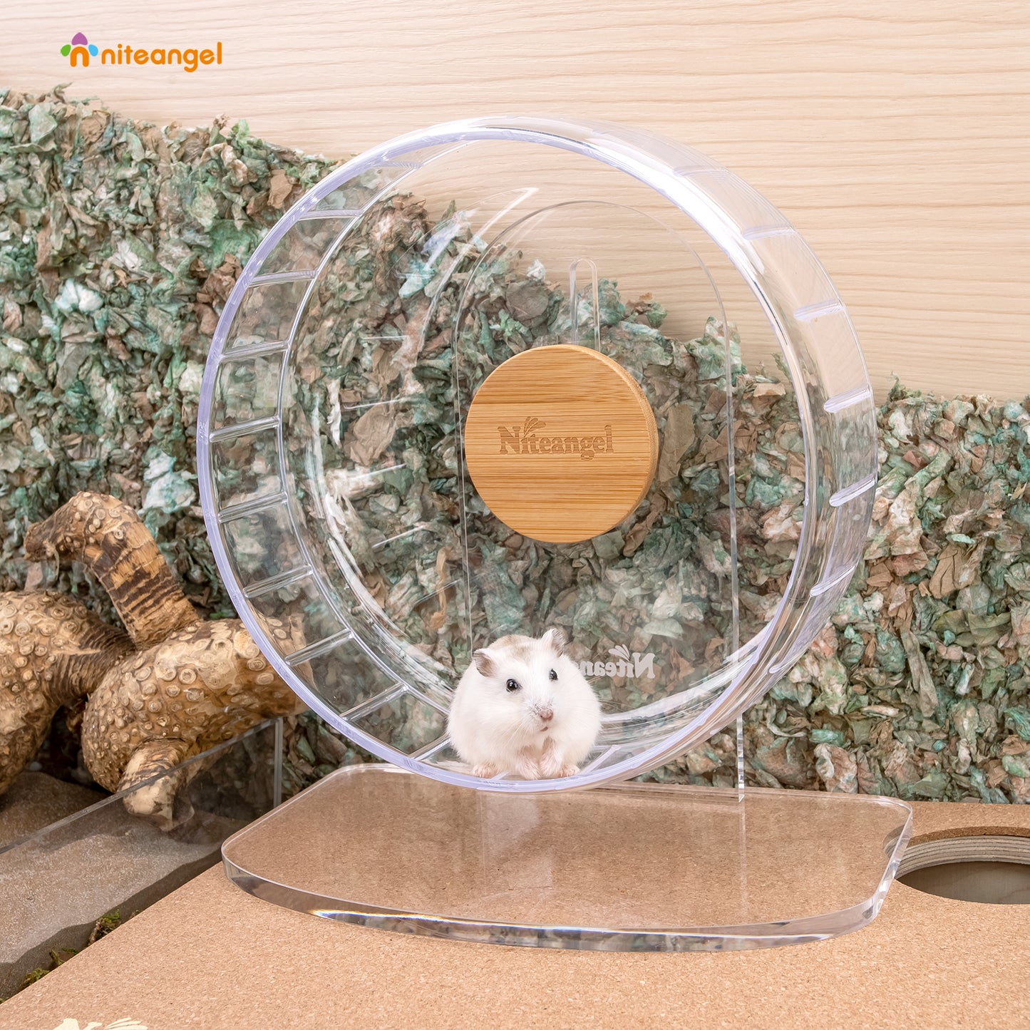 Niteangel Super-Silent Hamster-Laufräder: – Leise Spinner-Hamster-Laufräder mit verstellbarem Ständer für Hamster, Rennmäuse, Mäuse oder andere kleine Tiere