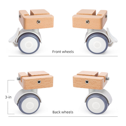 Niteangel Supplement Universal Wheel - Only Fits for Niteangel Vista Series - MDF Aspen Hamster Cage to Move Your Hamster Cage Simply (For Niteangel Vista - Oblique Opening Door)