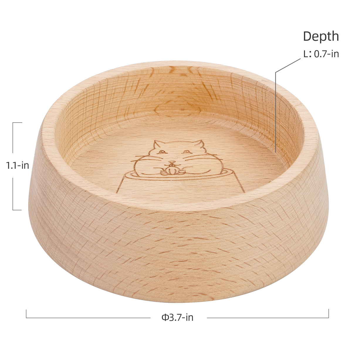 Niteangel Wooden Hamster Feeding Bowl - Small Animal Food Dish for Dwarf Syrian Hamsters Gerbils Mice Degus or Other Similar