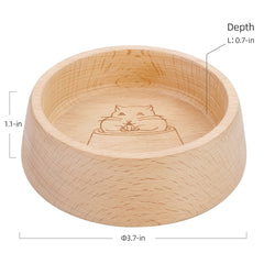 Niteangel Wooden Hamster Feeding Bowl - Small Animal Food Dish for Dwarf Syrian Hamsters Gerbils Mice Degus or Other Similar