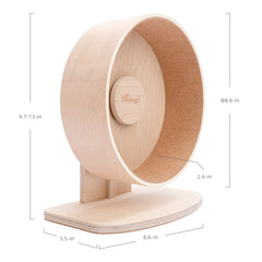 Niteangel Wooden Hamster Exercise Wheel:- Silent Hamster Running Wheel for Hamsters Gerbil Mice and Other Similar-Sized Small Pets